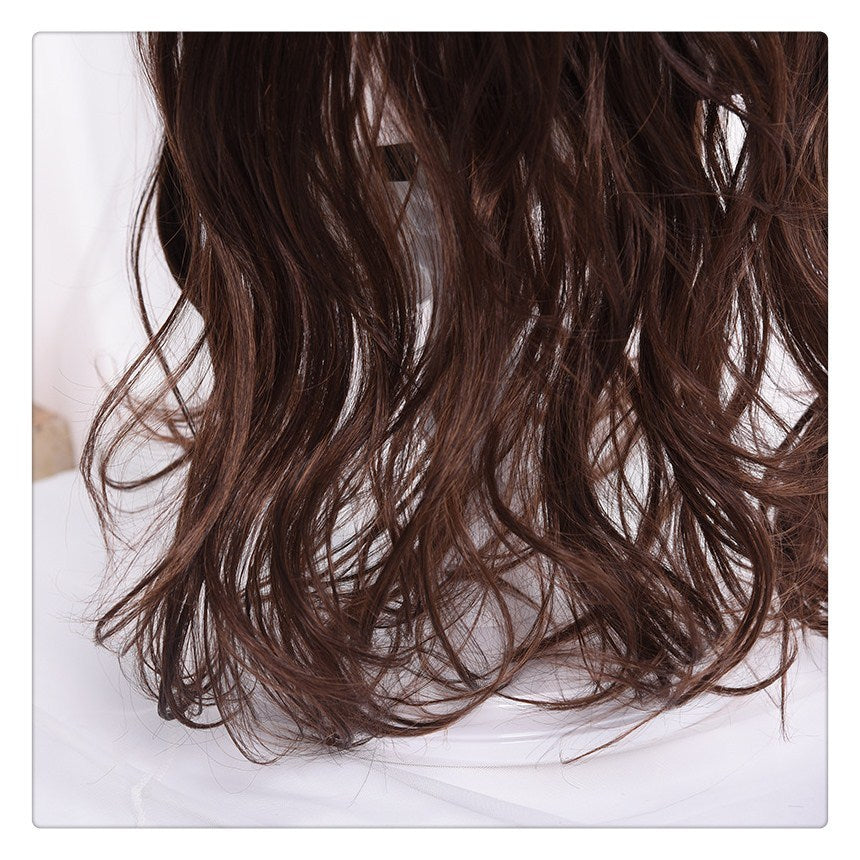 Long roll wig air bangs wig